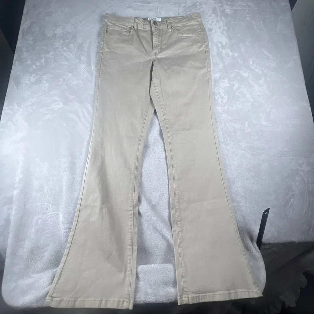BKE Denim Women's Tan Bootcut Twill 5-Pocket Pants Chinos Size 31x33Cotton Blend